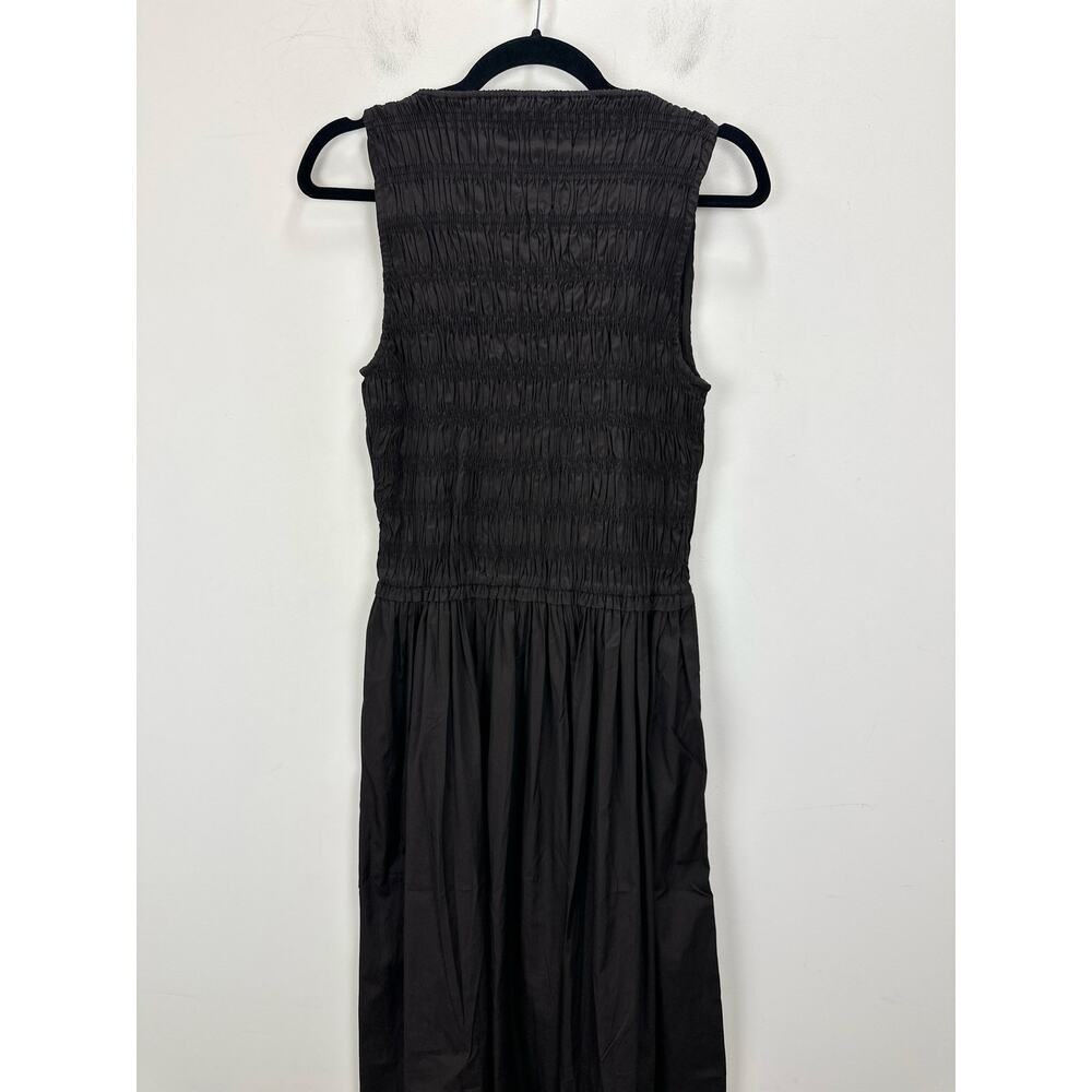 Madewell The Melody Smocked Midi Dress Cotton Molasses Brown A Line Small NWT - Picture 14 of 14